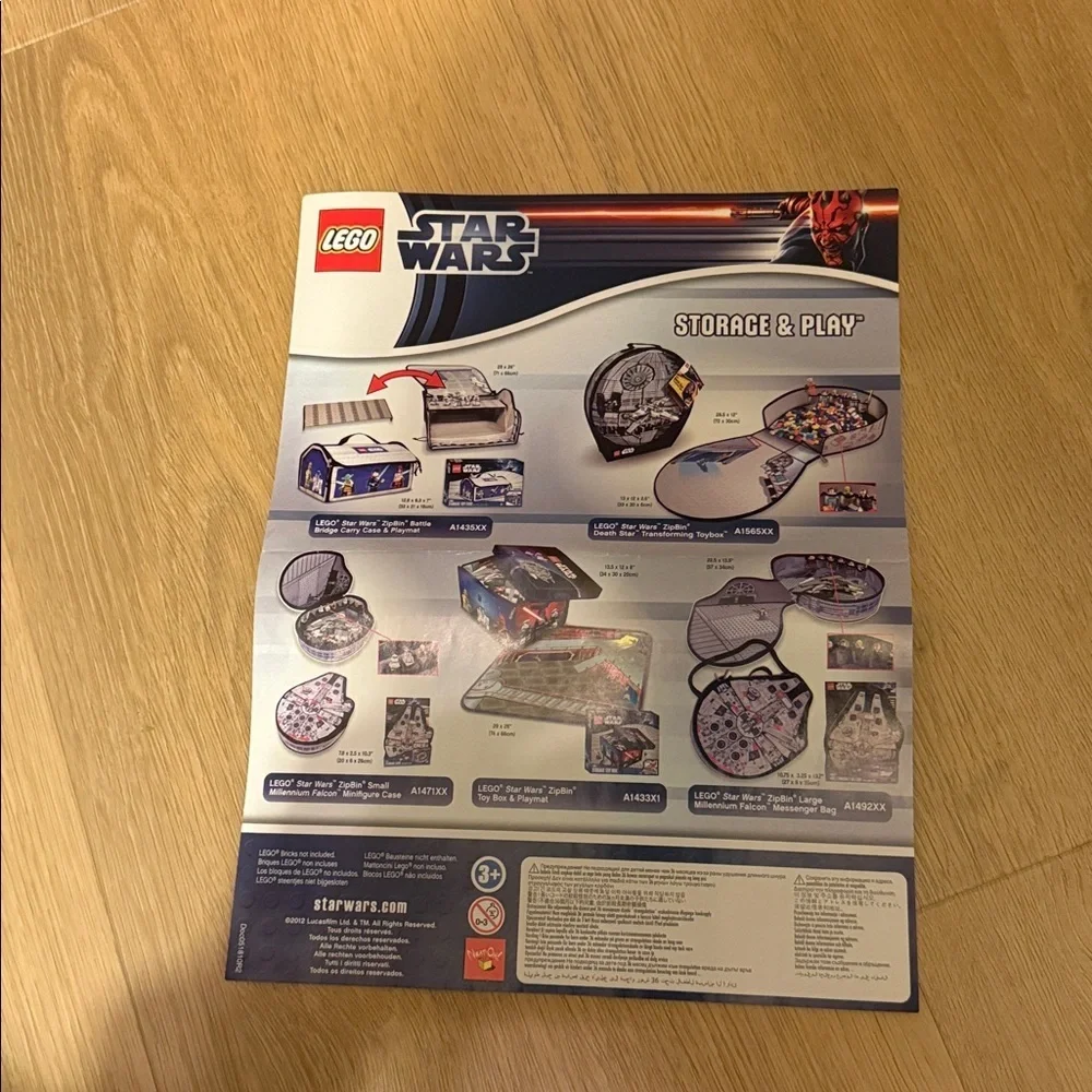 Lego Star Wars zipbin Death Star transforming toy box storage & play set NEW